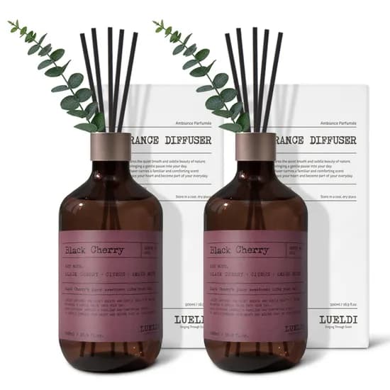 루엘디 프리미엄 대용량 퍼퓸 디퓨저, 블랙 체리, 500ml, 2개