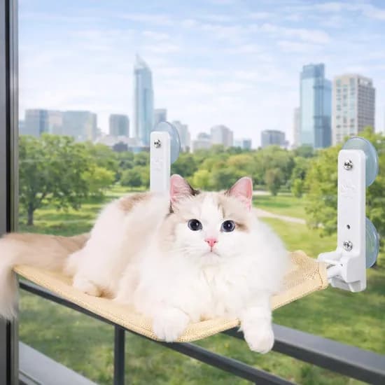고양이 창문 폴딩 해먹 캣타워, 그레이, 1개