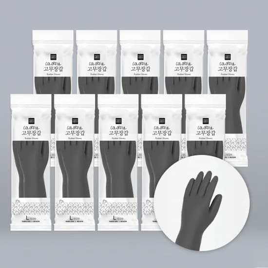가성비가브랜드다 고무장갑, 그레이, L, 10개