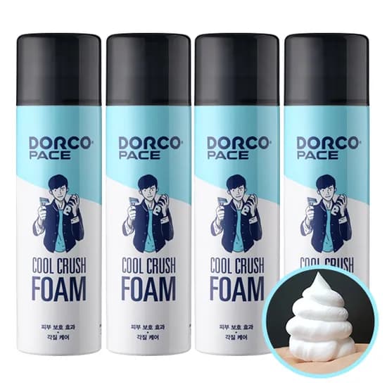 도루코 페이스 쿨 크러쉬 폼, 250ml, 4개