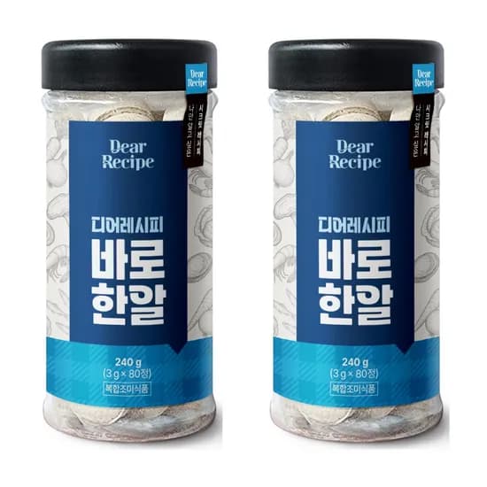 디어레시피 바로한알 코인육수 멸치 동전, 80정, 2개