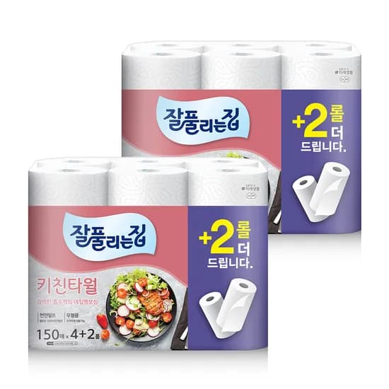 잘풀리는집 키친타월, 150매, 12롤