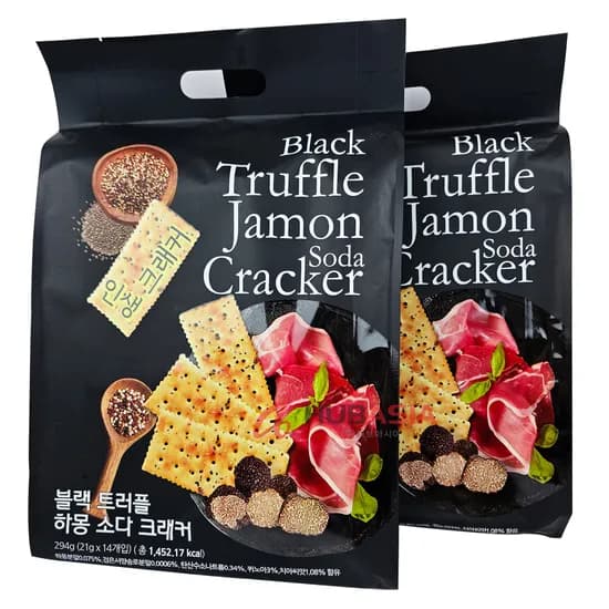 허브아시아 블랙 트러플 하몽 소다 크래커, 294g, 2개