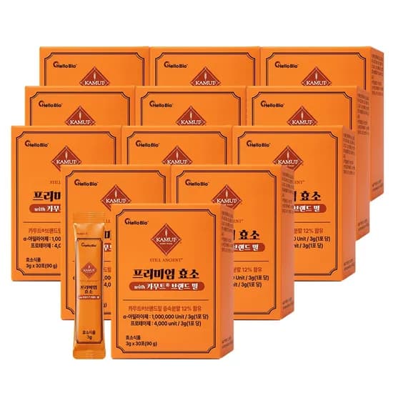 헬로바이오 프리미엄 효소 with 카무트 브랜드 밀, 3g, 30포, 12박스