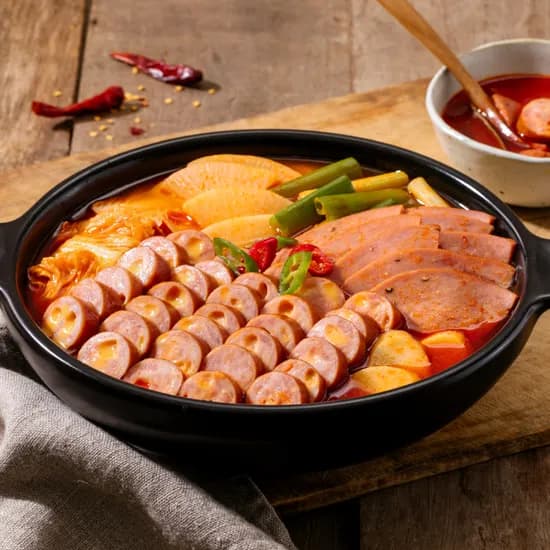 쟌슨빌 오리지널 부대찌개 플러스, 965g, 2팩 + 라면사리, 2팩, 1세트