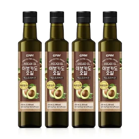 GNM 아보카도오일 엑스트라버진, 250ml, 4개