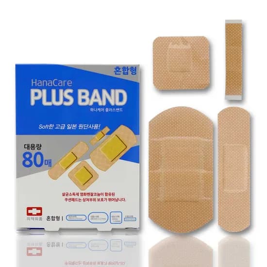 J.pharm+ 하나케어 플러스밴드, 혼합형, 80매, 1개