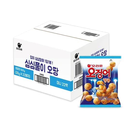 오리온 오징어땅콩 미니, 30g, 22개