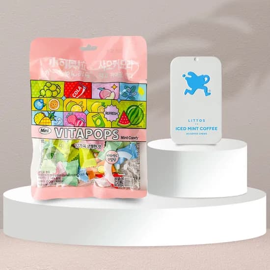 리토스 커피 츄잉, 아이스민트, 15g, 1개 + 샤오커오라 비타팝스, 60g, 1개, 1세트