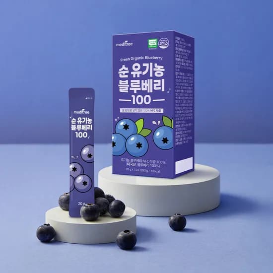 메디트리 순 유기농 블루베리 100 NFC 착즙 20g 14포 4박스