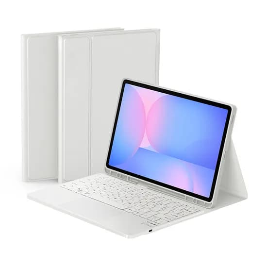 데이웍스 올데이 스마트 블루투스 터치패드 키보드 케이스, 화이트, 1개, 갤럭시탭 S10 FE+ (13.1인치)