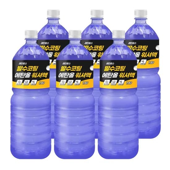 레인윙스 발수코팅 에탄올 워셔액, 1.8L, 6개