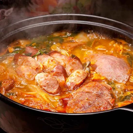 쟌슨빌 더진한 부대찌개, 500g, 4개 + 라면사리, 2개