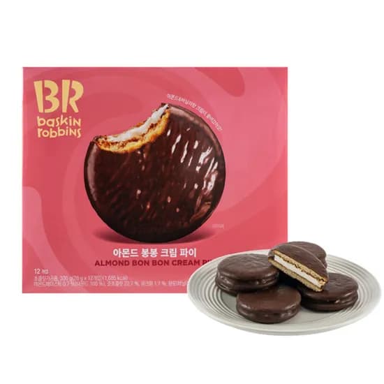 배스킨라빈스 아몬드 봉봉 크림 파이 336g 3개