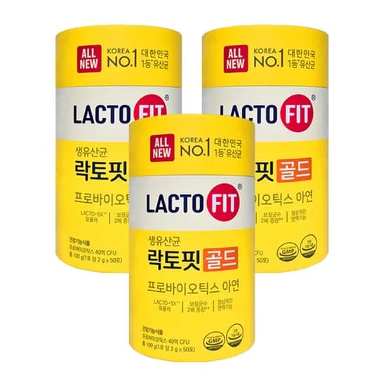 종근당건강 락토핏 골드, 2g, 50포, 3개