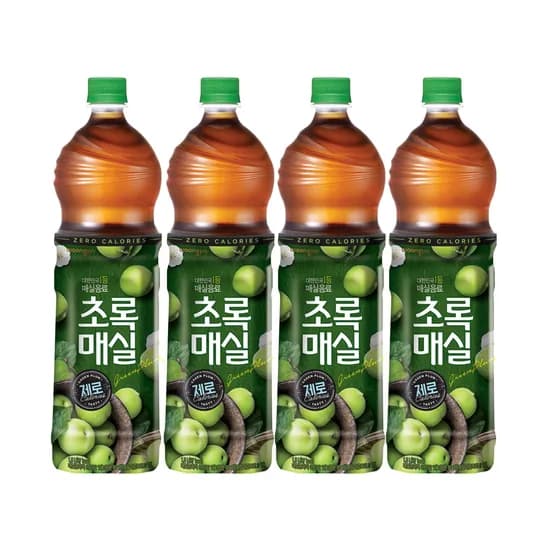 초록매실 제로 1.5L, 4개
