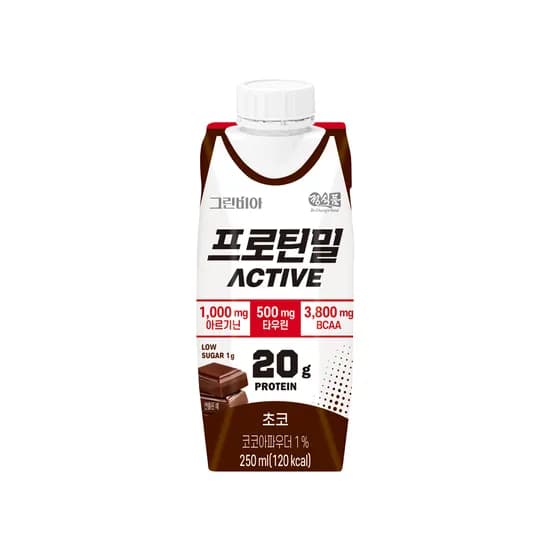 그린비아 프로틴밀 액티브 초코 250ml 36팩 그린비아 프로틴밀 액티브 초코 250ml 36팩