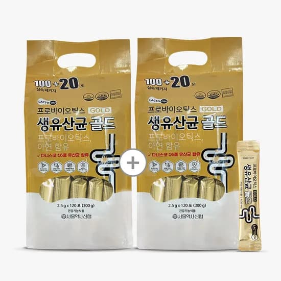 서울약사신협 프로바이오틱스 생유산균 골드, 2.5g, 120포, 2개