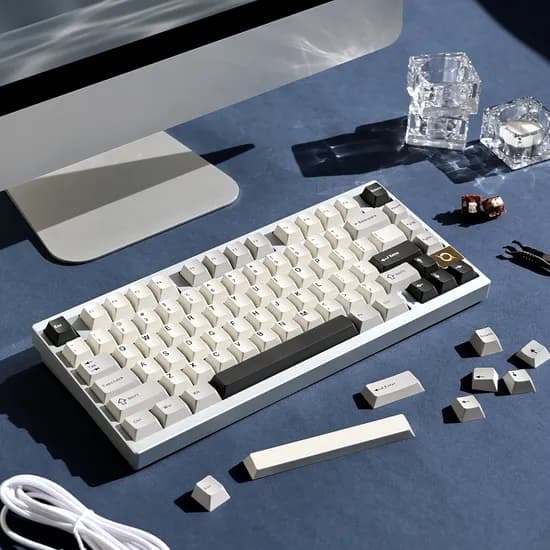 콕스 CNC 알루미늄 기계식 유무선 키보드 블루 CA75