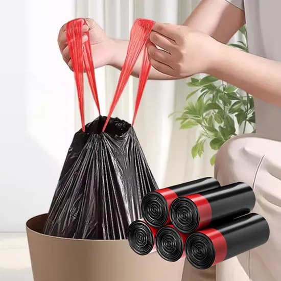 헤이까야 끈있는 분리배출 쓰레기 비닐봉투 검정 300매 1개