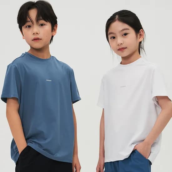 펌핑키즈 기능성 아동 반팔, 블루, 150, 1개