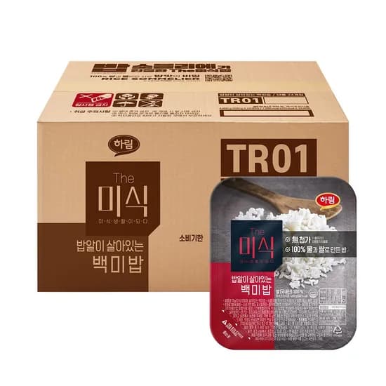 더 미식 밥알이 살아있는 백미밥, 200g, 24개