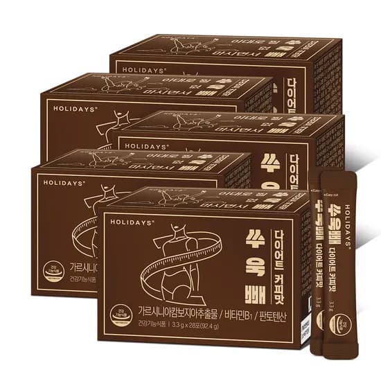 홀리데이즈 쑤욱빼 다이어트 커피맛, 3.3g, 28포, 5박스