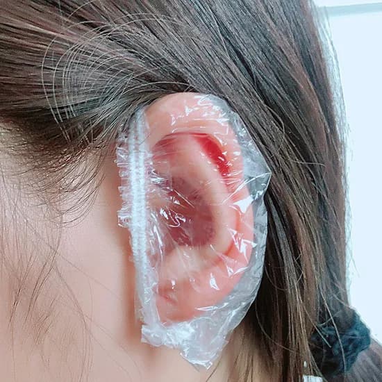 일회용 방수 이어캡, 기본, 100개입