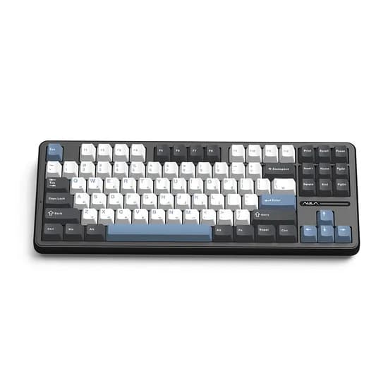 Aula F87Pro 유무선 기계식 키보드, 인디고블랙, 황축