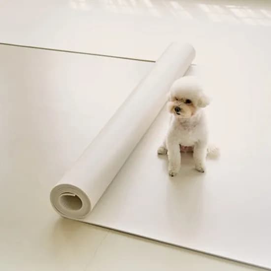 이리로 강아지매트 미끄럼방지 방수 맞춤 재단 양면 롤매트, 폭110cm, 아이보리/베이지러그, 1개
