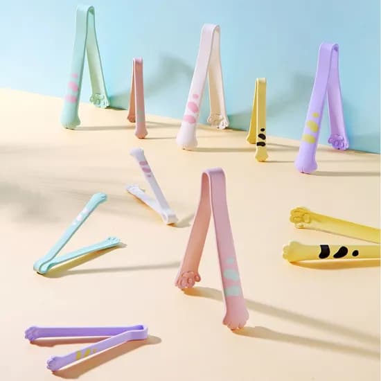 캐치캣 실리콘 고양이 주방집게, 중, 연핑크, 1개