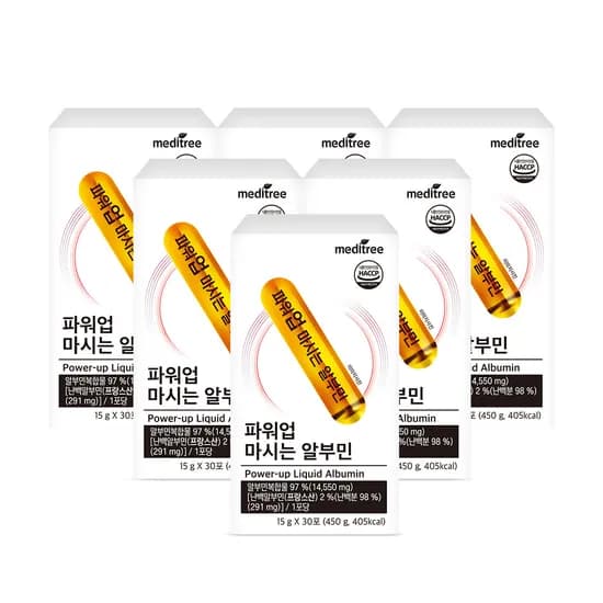 메디트리 파워업 마시는 알부민 15g 30포 6박스