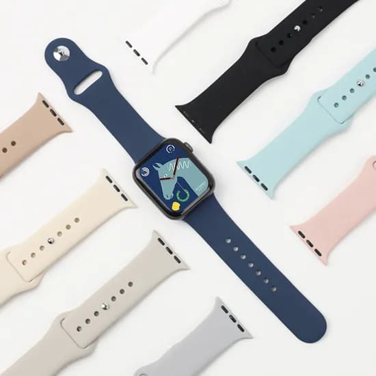 아이엠듀 애플워치 실리콘 스포츠 밴드 스트랩, 앤틱핑크, 38/40/41mm, 1개