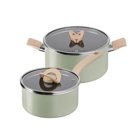 테팔 인덕션 블라썸민트 냄비 2종세트, 양수 24cm, 1개 + 편수 18cm, 1개