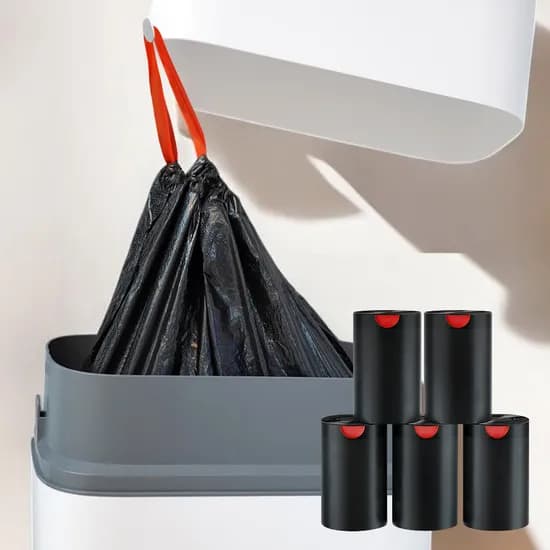 헤이까야 끈달린 쓰레기 비닐봉투 12L 블랙 10롤 1개