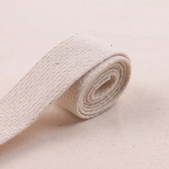 코튼 웨빙끈 에코백 면 웨이빙끈 가방부자재, 2.5cm, 1개