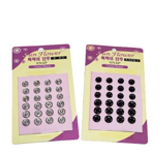 똑딱이 단추, 원색, 7mm, 12개