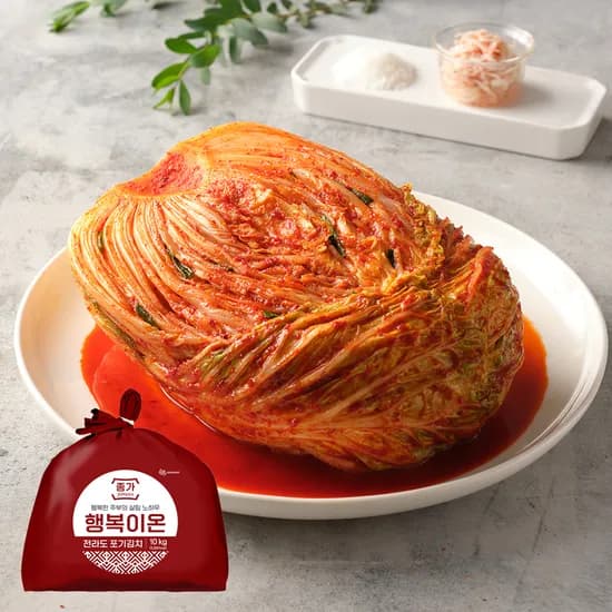 종가 행복이온 전라도 포기김치 10kg 1개