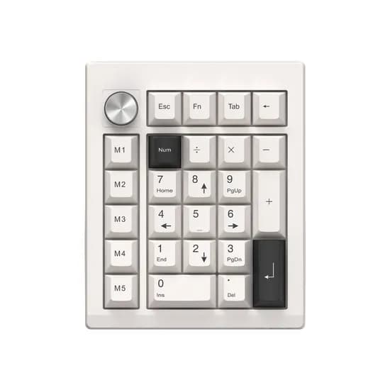 ABKO K26 3모드 무선 유선 블루투스 QMK VIA 넘버패드, 리니어축, 1개