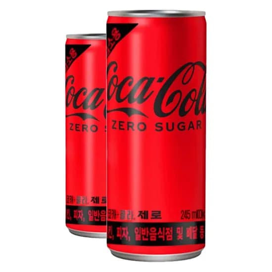 코카콜라 제로 슬릭형, 업소용, 245ml, 30캔