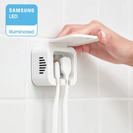 프리쉐 UV-C LED 2구 무선 히팅 바람건조 칫솔살균기 TS-880 화이트 1개