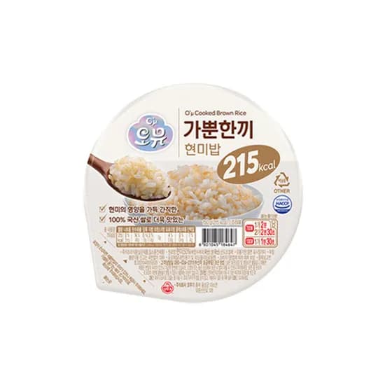 오뚜기밥 가뿐한끼현미밥, 150g, 30개
