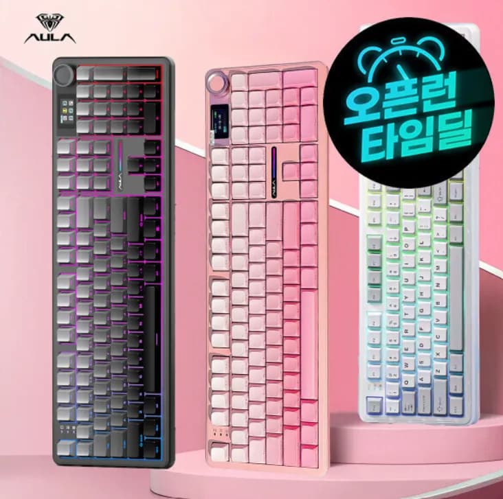 AULA 독거미 F108 pro 3모드 기계식 키보드 (51,900원 / 무료)