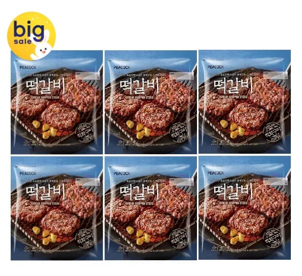 피코크 떡갈비 450gx6팩 (21,870원 / 무료)