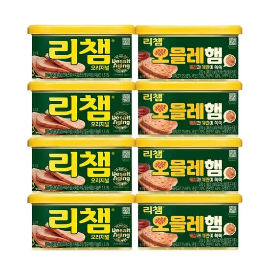동원 리챔 200g*4개+리챔 오믈레햄 200g*4개 (12,371원 / 무료)