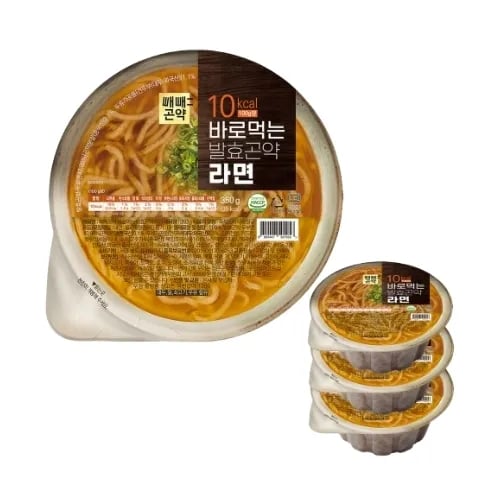 빼빼곤약 다먹어도 52kcal 바로먹는 발효곤약 라면 350g * 4개
