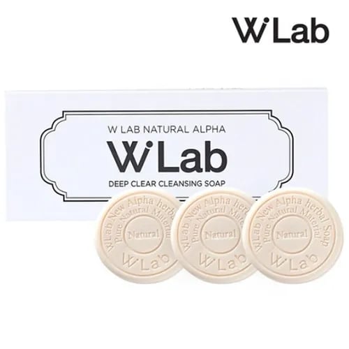 더블유랩 내추럴 알파 딥클리어 클렌징솝 50g*3입 2종 골라담기 (6개이상 구매가능) (무료배송)