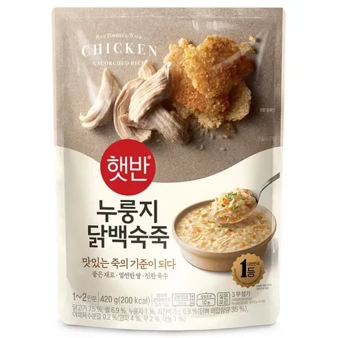 햇반 누룽지닭백숙죽 420g