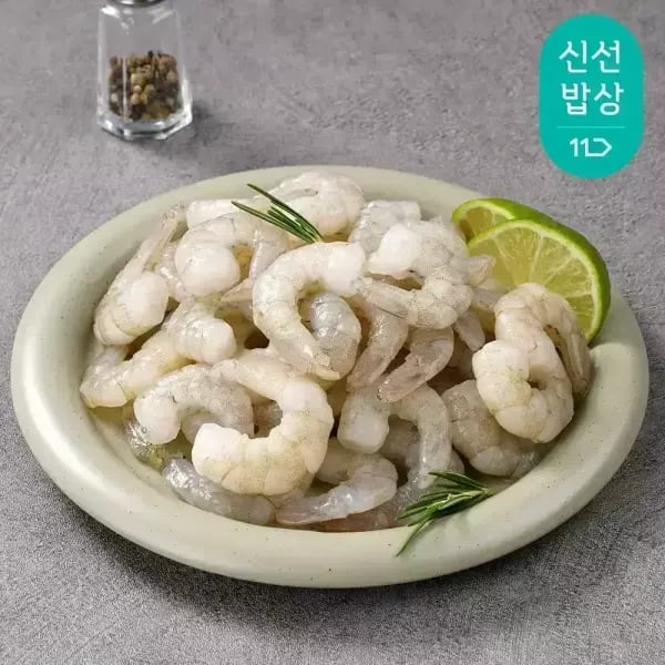 500g`    Wait, the input has `500g+500g`.    The result should be `훈훈 생새우살 91