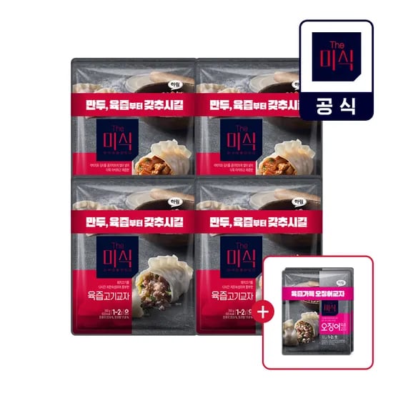 더미식 육즙고기교자 1.4kg 김치교자 1.4kg 오징어육즙교자 280g 2개